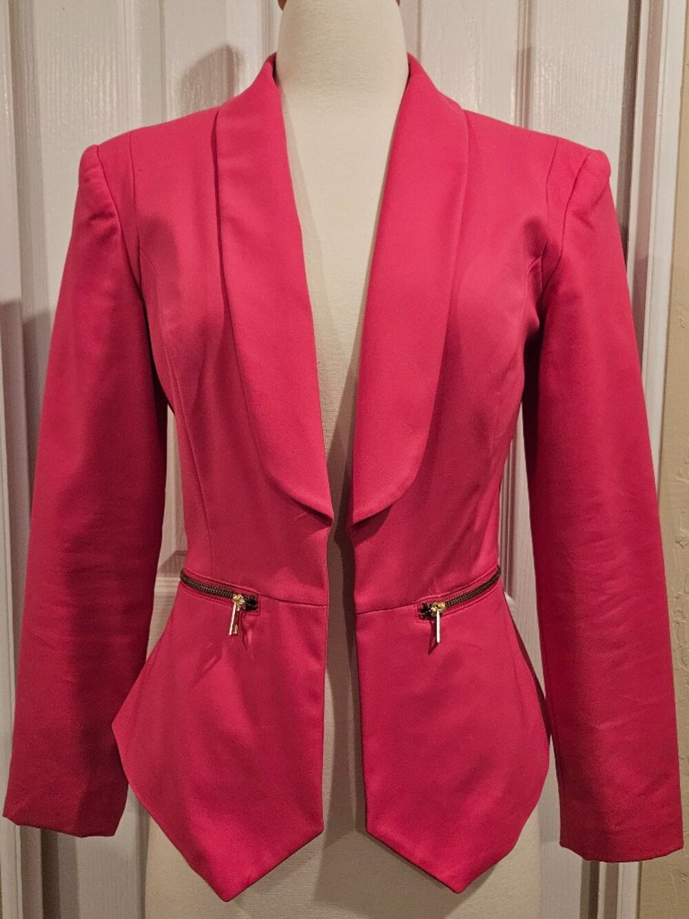 Pink Peplum Blazer by FOREVER 21 EXCLUSIVE - Size M (A-1202)
